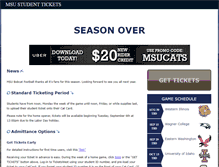 Tablet Screenshot of msustudenttickets.com